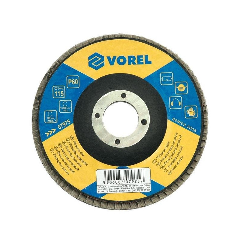 Kotouč brusný lamelový 115 mm P80 Vorel TO-07976