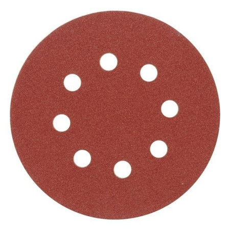 Brusný papír 125 mm P120 s otvory 5 ks suchý zip Vorel TO-08582