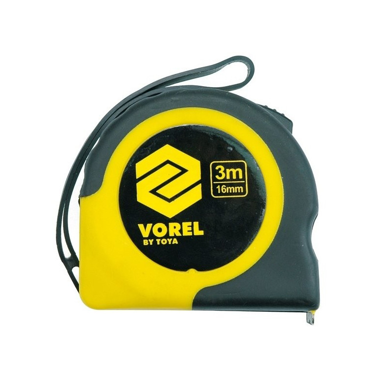 Metr svinovací 10 m x 25 mm žluto - černý Vorel TO-10111