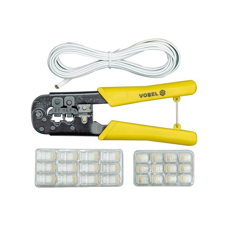Kleště konektorové + kabel 2,5m Vorel TO-45503