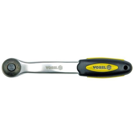 Ráčna 1/4" 150 mm vyhnutá CrV 72 zubů Vorel TO-53571