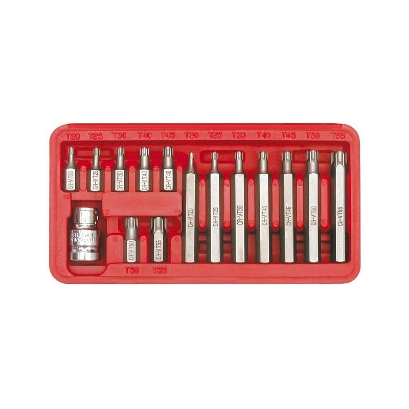 Sada bitů 15 ks CrV TORX Vorel TO-66580