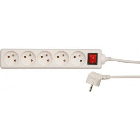 Kabel prodlužovací 3 m vypínač 5 zásuvek typ E Vorel TO-72530