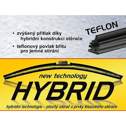 Stěrač HYBRID 510mm + 11 adaptérů TEFLON