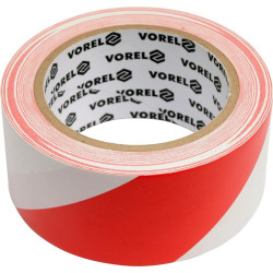 Páska výstražná ČERVENOBÍLÁ 48 mm x 33 m Vorel TO-75230