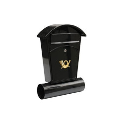 Poštovní schránka se stříškou oblou + zásobník na noviny 480x280x80mm černá Vorel TO-78590