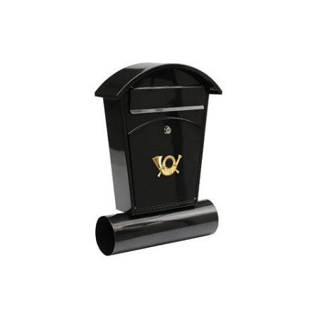 Poštovní schránka se stříškou oblou + zásobník na noviny 480x280x80mm černá Vorel TO-78590