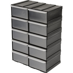 Skříňka se zásobníky, 10 zásobníků, 225x155x1005mm Vorel TO-78785
