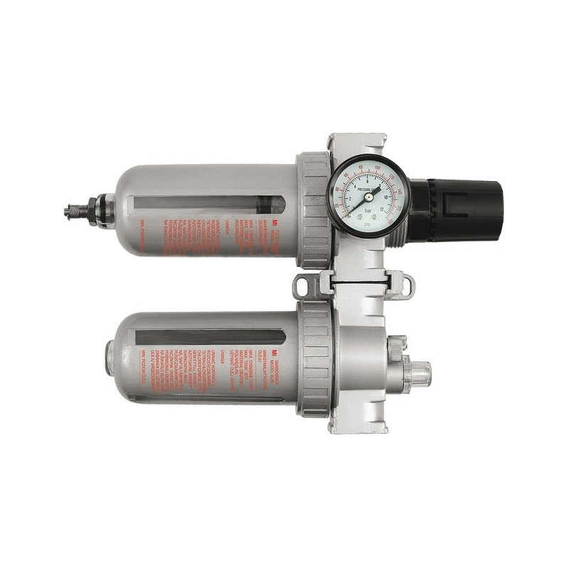 Regulátor tlaku vzduchu 1/2", 0-1MPa, s filtrem a přimazáváním Vorel TO-81556