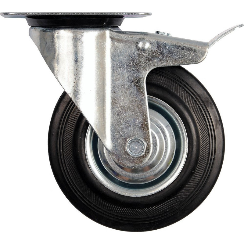 Otočné kolečko s brzdou, gumové 130kg 160/40/195mm Vorel TO-87325
