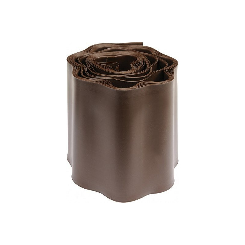 Plastový okraj trávníku v:200mm, d:9m hnědý FLO TO-88705